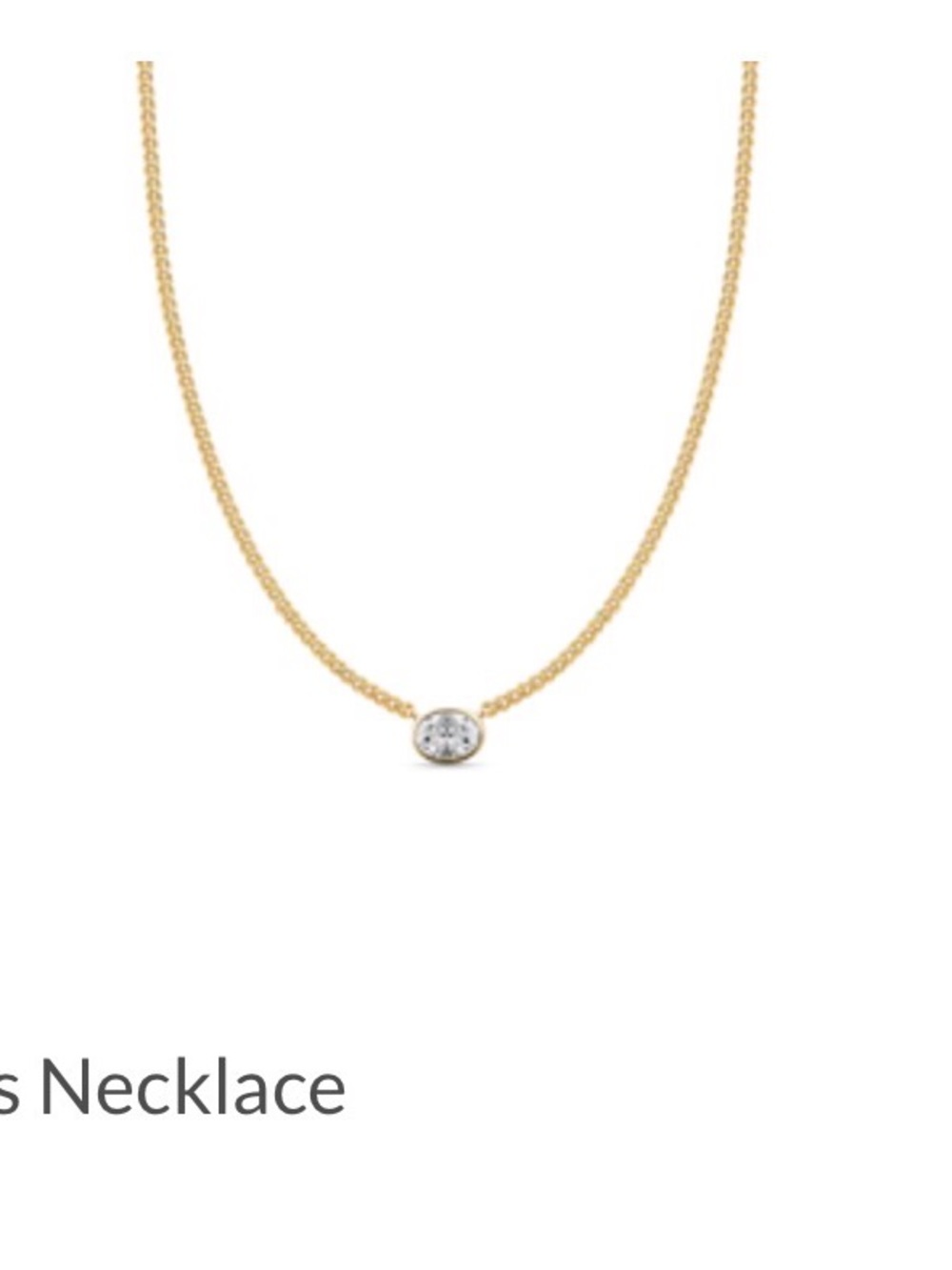 I Got This Gold Chain Necklace with Single Stone Pendant from Electric Picks